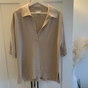 H&M collar quarter sleeve shirt sweater